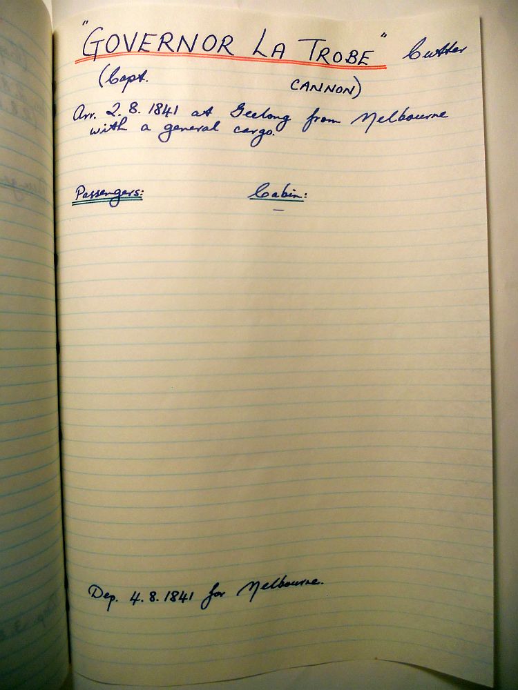 [Governor La Trobe]